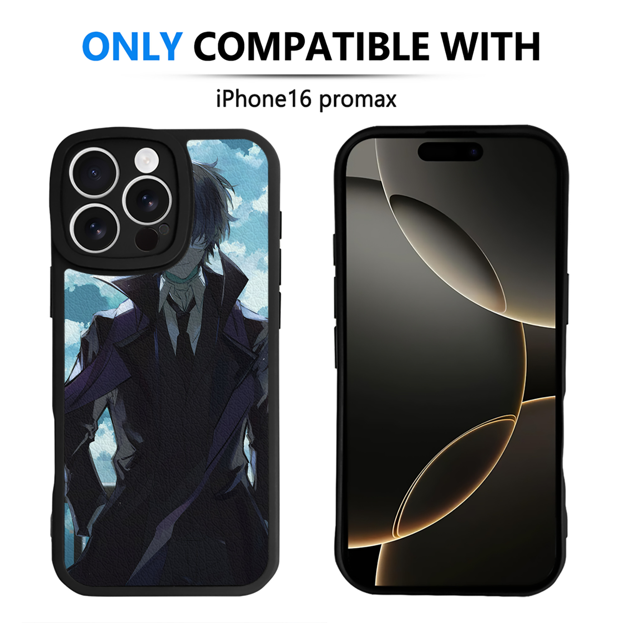 （画像用） 文豪ストレイドッグス Bungo Stray Dogs 【iPhone 16シリーズ対応】シリコンスマホケース（レザー調） 材質：シリコン